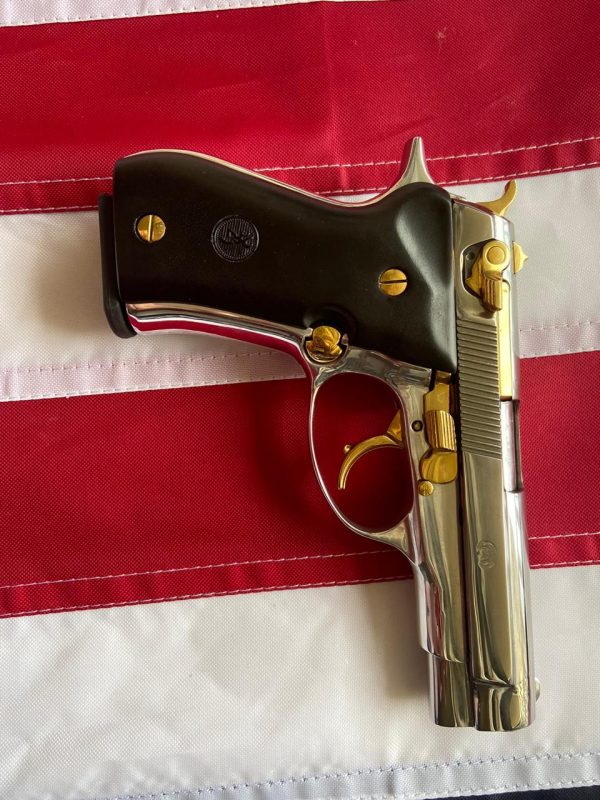 FN Browning BDA380 with gold accents
